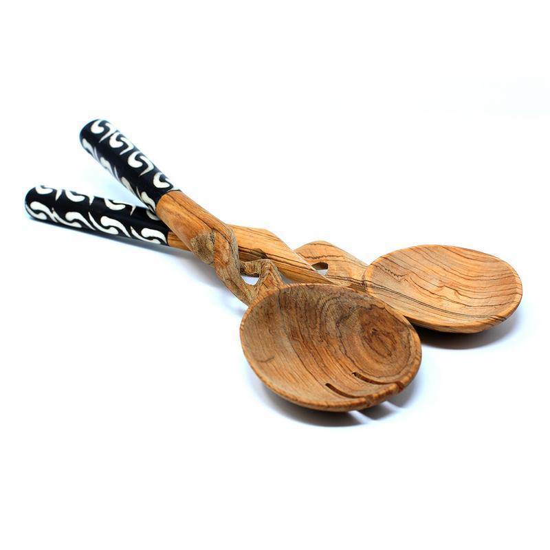 Pince a Toast 25 mm (Tong one piece) (Teston) made from Olive Wood -  Handcrafted